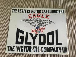 Porcelian Glydol Enamel Sign Size 22x18 Inches Double Sided With Flange