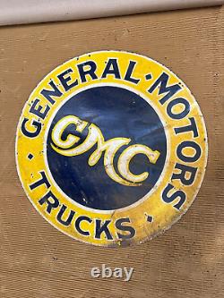 Porcelian Gmc Enamel Sign Size 30x30 Inches Double Sided