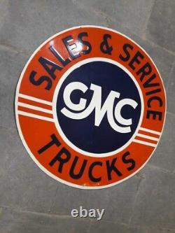 Porcelian Gmc Enamel Sign Size 30x30 Inches Double Sided