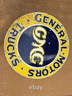 Porcelian Gmc Enamel Sign Size 30x30 Inches Double Sided