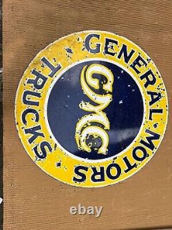 Porcelian Gmc Enamel Sign Size 30x30 Inches Double Sided