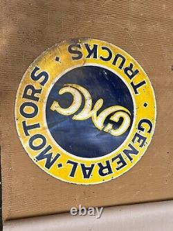 Porcelian Gmc Enamel Sign Size 30x30 Inches Double Sided