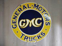 Porcelian Gmc Enamel Sign Size 36x36 Inches Double Sided