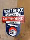 Porcelian Greyhound Enamel Sign Size 36x24 Inches Double Sided
