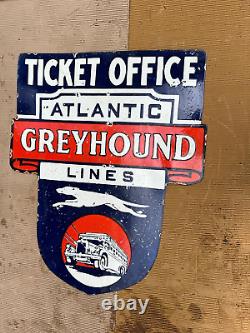 Porcelian Greyhound Enamel Sign Size 36x24 Inches Double Sided