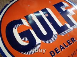 Porcelian Gulf Dealer Enamel Sign Size 30x30 Inches Double Sided