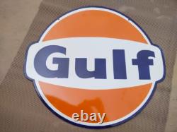 Porcelian Gulf Sign Size 30x30 Inches Double Sided