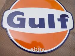 Porcelian Gulf Sign Size 30x30 Inches Double Sided