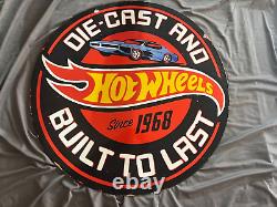 Porcelian Hot Wheels Enamel Sign Size 30x30 Inches Double Sided