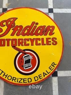 Porcelian Indian Enamel Sign Size 30x30 Inches Double Sided