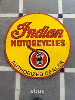 Porcelian Indian Enamel Sign Size 30x30 Inches Double Sided