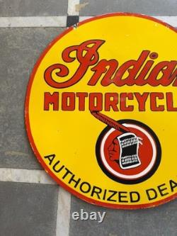 Porcelian Indian Enamel Sign Size 30x30 Inches Double Sided