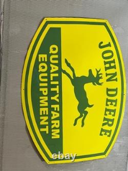 Porcelian John Deere Enamel Sign Size 42x36 Inches Double Sided