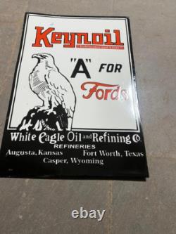 Porcelian Keynoil Enamel Sign Size 20x30 Inches Double Sided