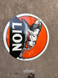 Porcelian Li0n Enamel Sign Size 30x30 Inches Double Sided
