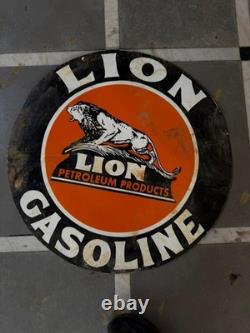 Porcelian Lion Enamel Sign Size 30x30 Inches Double Sided