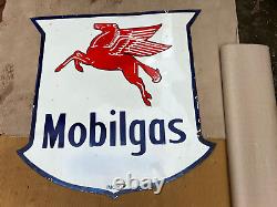 Porcelian Mobilgas Enamel Sign Size 36 Inches Double Sided