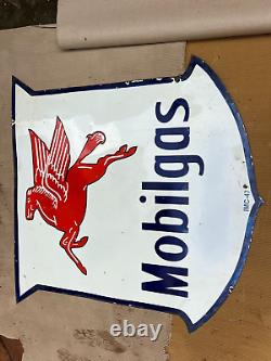 Porcelian Mobilgas Enamel Sign Size 36 Inches Double Sided