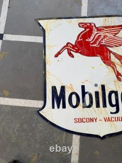 Porcelian Mobilgas Enamel Sign Size 36x36 Inches Double Sided