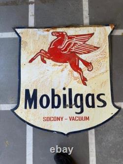 Porcelian Mobilgas Enamel Sign Size 36x36 Inches Double Sided