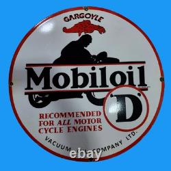 Porcelian Mobiloil Enamel Sign Size 30x30 Inches Double Sided