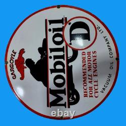 Porcelian Mobiloil Enamel Sign Size 30x30 Inches Double Sided