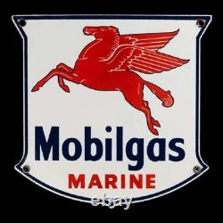 Porcelian Mobiloil Marine Enamel Sign Size 36x36 Inches Double Sided
