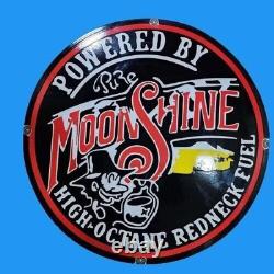 Porcelian Moonshine Enamel Sign Size 30x30 Inches Double Sided