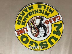 Porcelian Musgo Enamel Sign Size 30x30 Inches Double Sided