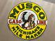 Porcelian Musgo Gasoline Enamel Sign Size 36 Inches Double Sided