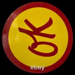Porcelian Ok Enamel Sign Size 30x30 Inches Double Sided
