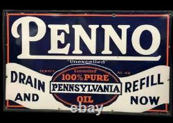 Porcelian Penno Enamel Sign Size 42x30 Inches Double Sided