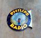 Porcelian Philips Radio Enamel Sign Size 18 Inches Double Sided