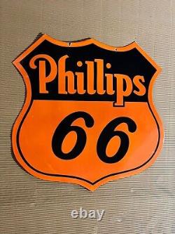 Porcelian Phillips 66 Enamel Sign Size 36 Inches Double Sided