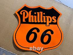 Porcelian Phillips 66 Enamel Sign Size 36 Inches Double Sided