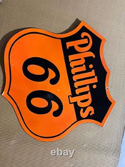 Porcelian Phillips 66 Enamel Sign Size 36 Inches Double Sided