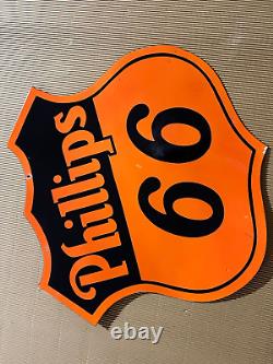 Porcelian Phillips 66 Enamel Sign Size 36 Inches Double Sided