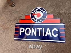 Porcelian Pontiac Enamel Sign Size 36x24 Inches Double Sided