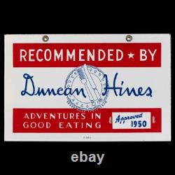 Porcelian Recommended Enamel Sign Size 28x20 Inches Double Sided