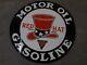Porcelian Red Hat Gasoline Enamel Sign Size 30x30 Inches Double Sided