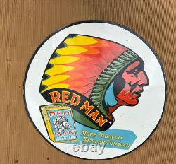 Porcelian Red Man Enamel Sign Size 30x30 Inches Double Sided