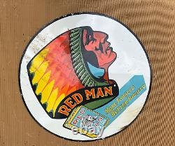 Porcelian Red Man Enamel Sign Size 30x30 Inches Double Sided