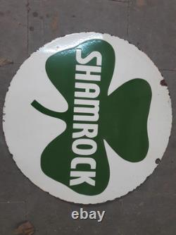 Porcelian Shamrock Enamel Sign Size 30x30 Inches Double Sided