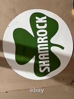 Porcelian Shamrock Enamel Sign Size 36 Inches Double Sided