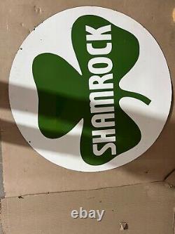 Porcelian Shamrock Enamel Sign Size 36 Inches Double Sided