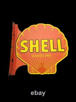 Porcelian Shell Enamel Sign Size 18x18 Inches Double Sided With Flange