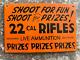 Porcelian Shoot For Fun Enamel Sign Size 36 Inches Double Sided