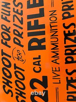 Porcelian Shoot For Fun Enamel Sign Size 36 Inches Double Sided