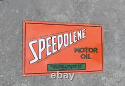 Porcelian Speedolene Enamel Sign Size 18x29.5 Inches Double Sided