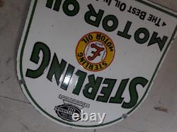 Porcelian Sterling Enamel Sign Size 22x24 Inches Double Sided